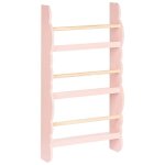 Biblioth�que murale rigolet bois ding�nierie 80 cm rose pastel