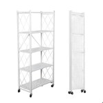 Biblioth�que - sevencomfort - 5 niveaux - 163x72x37 cm - m�tal - blanc