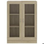 Biblioth�que solomoon chic armoire � vitrine - meuble de salon - ch�ne sonoma 825x305x115 cm bois ing�nierie ...