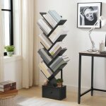 Bibliothque sur pieds  9 niveaux - hoobro - tagre en forme darbre - tagre de rangement - pour cd ...
