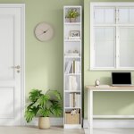 Biblioth�que�tag�re � 7 niveauxbiblioth�que �troiteetag�re cubemeuble de rangement livres28 � 30 � 2081 ...