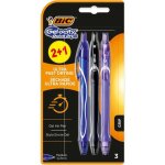 Bic gel - ocity stylos roller  encre gel  schage rapide - pointe 07 mm - blister - noir bleu et violet ...