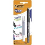 Bic pack de stylo roller encre gel effaable + 2 recharges gelocity illusion - noir