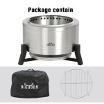 Bighorn bras�ro sans fum�e avec granul�s de bois chemin�e amovible foyer camping acier inoxydable