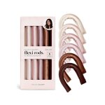 Bigoudis sans chaleur - bigoudis sans chaleur � rev�tement satin� pour cheveux longs. baguettes flexibles ...