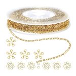 Fabrication bijouxcha�ne de 5 m�tres + 10 fermoirs mousquetons + 30 anneaux adapt�s � lartisanat de colliers ...