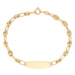Les bijoux demma bracelet identit or jaune 375 enfant