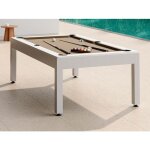 Billard dextérieur blanc et taupe avec housse - l2134 x p1211 x 797 cm - stazio Billard dextérieur blanc et taupe avec housse - l2134 x p1211 x 797 cm - stazio
