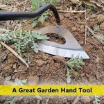 Binette binetter�teau de d�sherbage � main en forme de houe creuse tremp�e tout en acier pour plantation ...