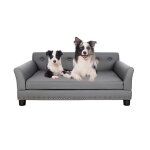 Bingopaw canap� pour chien grande taille xl lit en hauteur pour chien d�houssable fauteuil chien en cuir ...