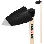 Binnete - houe de jardin en acier 110 cm cm avec manche en bois 170 mm x 165 mm - kotarbau