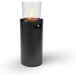 Planika bino ? chauffage de terrasse gaz 8 kw 1025 cm noir avec housse