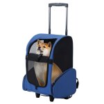 Biplut sac transport chat chien(15kg) sac � dos de voyage deluxe pour animaux de compagnie avec roulettes ...