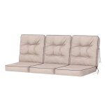 Bjird - coussins pour bancs de jardin - beige 3 x 60 cm - coussins assise & dossier souples