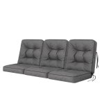 Bjird - coussins pour bancs de jardin - graphite 3 x 60 cm - coussins assise & dossier souples