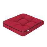 Bjird - coussin de chaise de jardin 49x47 cm rouge - coussin pour fauteuils de jardin lin synthtique ...