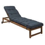 Bjird - coussin chaise longue pour jardin - 200x55 cm bleu marine - coussin bain de soleil ext�rieur ...