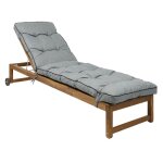 Bjird - coussin chaise longue pour jardin - 200x55 cm cendre - coussin bain de soleil ext�rieur - int�rieur ...