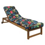 Bjird - coussin chaise longue pour jardin - 200x55 cm feuilles color�es - coussin bain de soleil ext�rieur ...