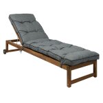 Bjird - coussin chaise longue pour jardin - 200x55 cm graphite - coussin bain de soleil ext�rieur - int�rieur ...