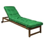 Bjird - coussin chaise longue pour jardin - 200x55 cm vert - coussin bain de soleil extrieur - intrieur ...