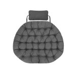 Bjird - coussin fauteuil suspendu 100x128cm gris (ecolen) fauteuil balancoire chaise oeuf