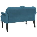 Black friday banc salon - jill - banquette / coffre - avec coussins bleu 1205x65x75 cm - velours bb336 ...