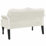 Black friday banc salon - jill - banquette / coffre - avec coussins cr�me 1205x65x75 cm - velours bb335 ...
