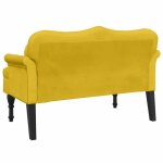 Black friday banc salon - jill - banquette / coffre - avec coussins jaune 1205x65x75 cm - velours bb334 ...