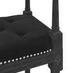 Black friday banc salon - jill - banquette / coffre - noir 110x40x70 cm - velours bb97