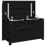 Black friday banc salon - jill - banquette / coffre - noir 80x41x77 cm - bois de pin massif bb466