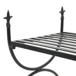 Black friday banc salon - jill - banquette / coffre - style vintage m�tal 83x42x55 cm - noir bb21
