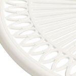 Black friday table � d�ner de jardin burke 2 / 4 personnes blanc 62x62x65 cm aluminium coul� ttt109