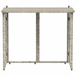 Black friday table � d�ner de jardin burke 2 / 4 personnes pliante gris clair 90x51x75 cm polyrotin ttt483 ...