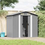 Black fridaycabane de jardin / abri de stockage pour jardin - contre lhumidit� - m�tal gris 204 x 132 ...