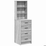 Black fridayhaut armoire / cabine cuisine vidaxlplacard sonoma gris 40x41x135 cmvidaxlpour couloir chambrebure ...