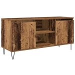 Black fridaymeuble tv - cabinet tv - armoire salon - bois ancien 104x35x50cm - bois ding�nierie eu01 ...