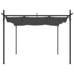 Black month pergola jardin - burke - auvent & abri - avec toit r�tractable - anthracite 295x292x230 cm ...