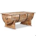 Black month table � caf� �l�gante - burke - petit table basse - bois de manguier massif 88x50x40 cm - ...