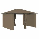 Black month tente / chapiteau / tonnelle - burke - belv�d�re jardin - avec rideaux - 4x3 m taupe 180 ...