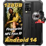 Blackview bv4800 pro smartphone incassable 656 12go + 128go android 14 dual sim nfc noir avec smartwatch ...