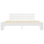 Blanc 160 x 200 cm - lit bois - stables et durable - cadre de lit - matelas non inclus - blanc 160x200 ...