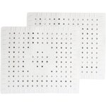 Blanc lot de 2 tapis de protection pour vier de cuisine en caoutchouc antidrapant durable facile  ...