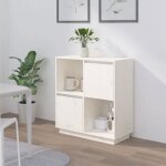 (blanc) buffet bahut - buffet enfilade blanc 74x35x80 cm bois massif de pin 341493 (blanc) buffet bahut - buffet enfilade blanc 74x35x80 cm bois massif de pin 341493
