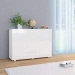 (blanc) buffet bahut - buffet enfilade blanc brill buffet blanc brillant 107x35x805 cm 13669