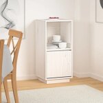 Blanc buffet de rangement - vitrine bahut - armoire console pour cuisine blanc 38 x 35 x 80cm - bois ...