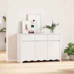 Blanc buffet de rangement - vitrine bahut - armoire console pour cuisine drammen blanc 114 x 43 x 75. ...