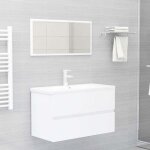 (blanc)colonne de rangement contemporain - signor - ensemble de meubles salle de bain 2 pcs blanc bois ...