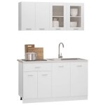 Blanc ensemble de 4 meubles de cuisine lyon en bois ding�nierie blanc fr308