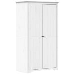 Blanc garde - robe clarence armoire penderie pour chambre bodo blanc 99x535x173 cm bois massif de pin ...